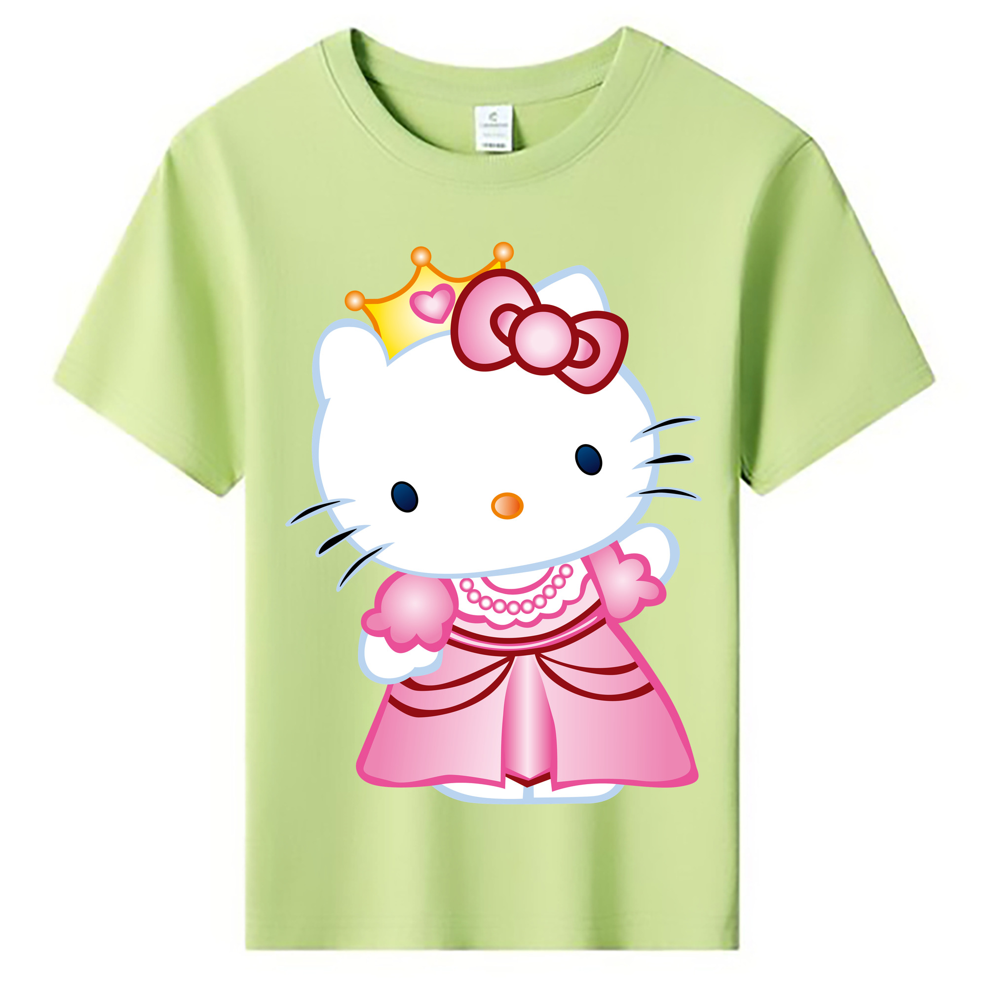 （画像用） Hello Kitty ハローキティ 綿100％キッズTシャツ（フロントプリント）